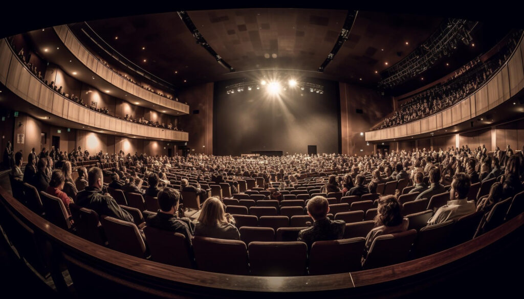 empty auditorium awaiting big performance ahead generated by ai