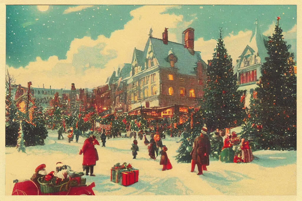 vintage christmas postcard