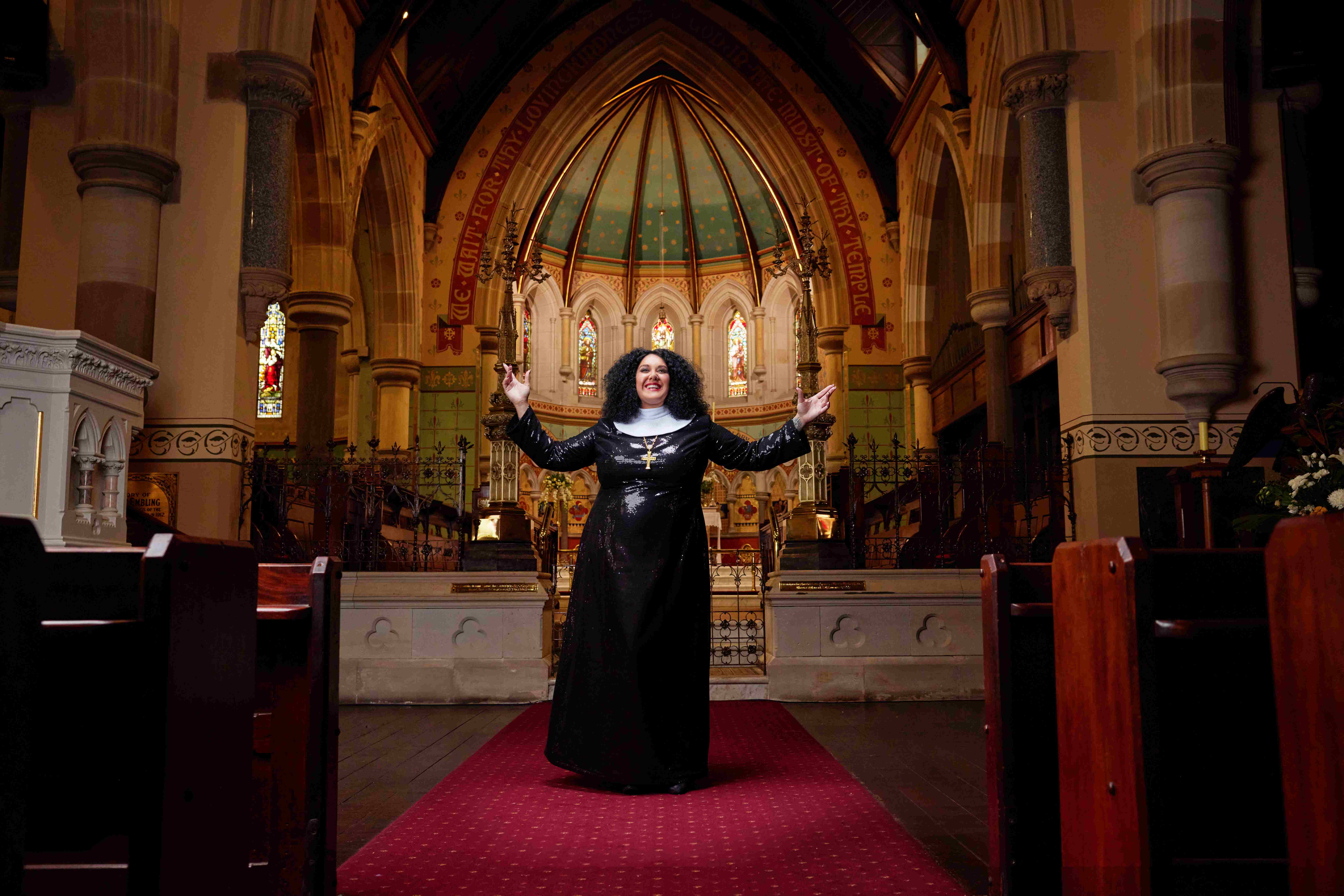 Casey Donovan in Sister Act the Musical Photo by Benny Capp lr